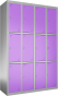 Szafka skrytkowa 3-rzędowa dla 12 uczniów h=180 cm, s=117 cm